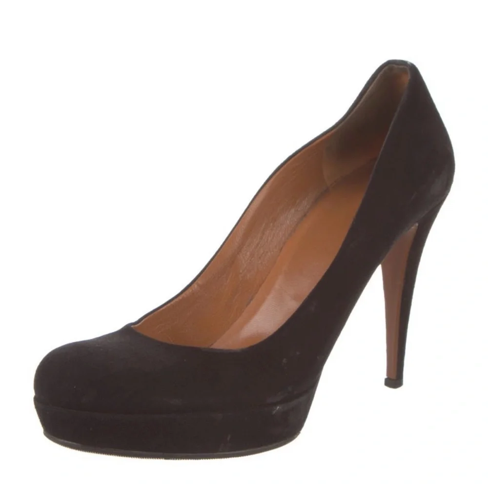 Gucci Black Suede High Heels - Picture 1 of 11
